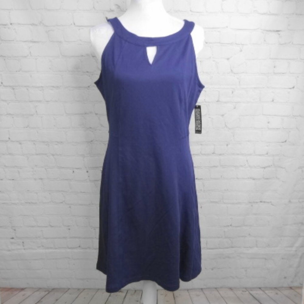 🆕 NY&CO Keyhole Skater Dress | Navy Blue